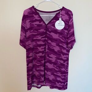 Little sleepies camo purple top Large NWT